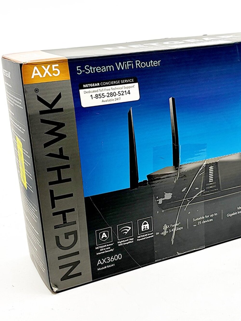 NETGEAR Nighthawk AX3600 WiFi 6 Router RAX41 Fast Dual Band